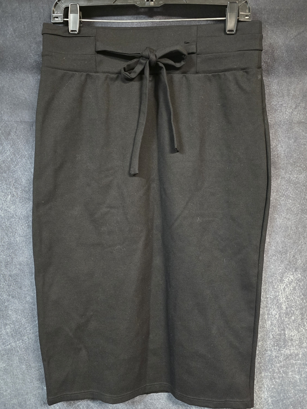 Black Drawstring Pencil Skirt